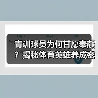 青训球员为何甘愿奉献?揭秘体育英雄养成密码(图2) 青训球员为何甘愿奉献?揭秘体育英雄养成密码(图2)