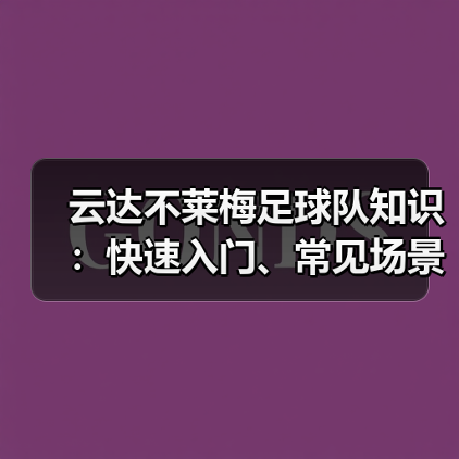 云达不莱梅足球队知识:快速入门、常见场景与选择要点(图4) 云达不莱梅足球队知识:快速入门、常见场景与选择要点(图4)